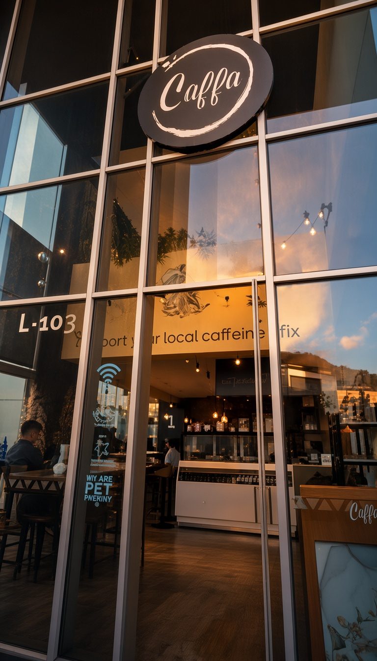 Fachada del café donde se realizó el primer evento